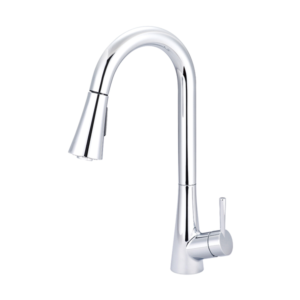 Olympia Faucets Single Handle Pull-Down Kitchen Faucet, Compression Hose, Chrome, Weight: 6 K-5020